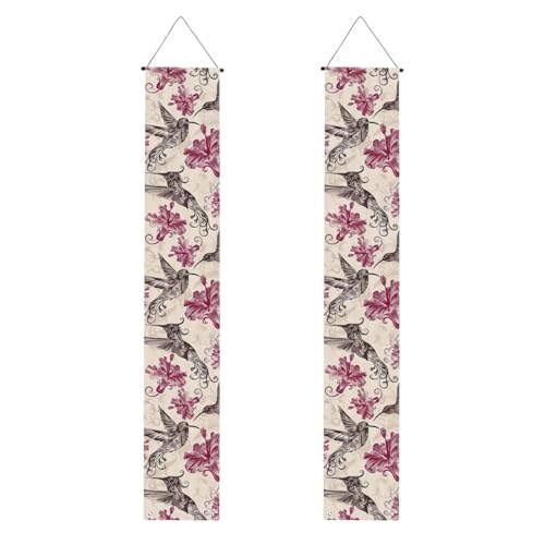 Schöne Blumen Kolibri Druck Abschlussfeier Veranda Banner Dekorationen personalisierte Banner Hintergrund mehrere wiederverwendbar von MyPiky