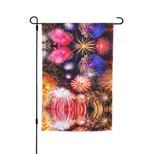 Schöne Feuerwerk Druck Garten Hof Urlaub Party Hochzeit Outdoor Decor Home Veranda Bauernhaus Saisonale Outdoor Flagge von MyPiky
