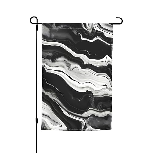 Schwarz Weiß Marmor Textur Druck Garten Hof Urlaub Party Hochzeit Outdoor Decor Hause Veranda Bauernhaus Saisonale Outdoor Flagge von MyPiky