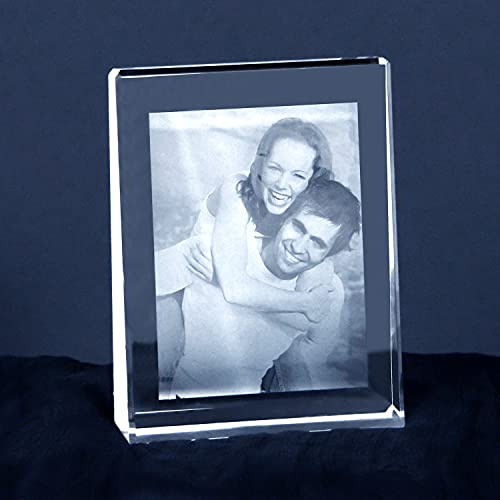 MyPrezzie 2D Glasfoto - Ihr Foto im Glas gelasert - Fotogeschenk aus Glas (transparent) mit Dein Foto (140 x 105 mm (Hoch)) von MyPrezzie