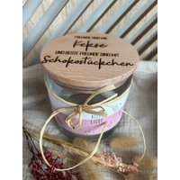 Vorratsglas "Freunde Sind Wie Kekse" Die Geschenkidee | Geschenkglas Mit Graviertem Holzdeckel Und Aquarellbanderole von MyPrintsandPieces