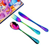 Personalisiertes Baby-Geschenk-Set 3-Teiliges Besteck Für Kinder, Kind-Kleinkind Mit Graviertem Namen Auf Griff Und Symbol von MyRainbowCutlery