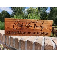 Personalisiertes Familienschild - Altholz-Wohndekor Geschenk Zur Wohnungserwärmung Rustikale Wandkunst Aus Holz Bauernhaus-Nachname von MyReclaimedStore