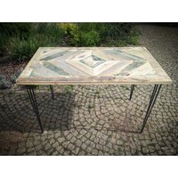 Tischschreibtisch >> Chevron-Muster Tischschreibtisch >> Chevron-Muster von MyReclaimedStore