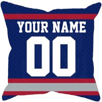 New York Personalisierte Fußball-Jersey-Kissenbezug, Einzigartiges Individuelles Geschenk Für Nfl-Fans Mit Ihrem Namen Und Nummer von MyRedHotDeals