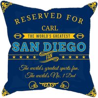 Personalisierte San Diego Fußball Kissenbezug, Einzigartiges Geschenk Für Los Angeles Chargers Fans, Nfl Super Bowl Kissenbezug von MyRedHotDeals