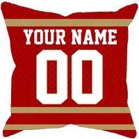 San Francisco Personalisierte Fußball-Jersey-Kissenbezug, Einzigartiges Individuelles Geschenk Für Nfl-Fans Mit Ihrem Namen Und Nummer von MyRedHotDeals