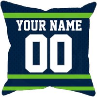 Seattle Personalisierte Fußball-Jersey-Kissenbezug, Einzigartiges Individuelles Geschenk Für Nfl-Fans Mit Ihrem Namen Und Nummer Wahl-Fan-Kissenbezug von MyRedHotDeals