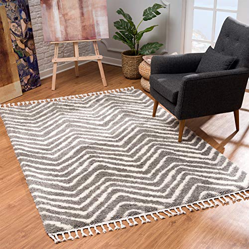 Teppich Marokkanisches Muster Ornamente Muster Teppiche Creme Weiß 160x230cm 