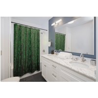 Matrix-Tapete Duschvorhang, Home Decor Show Gardine Badezimmer von MyShopBoulevard
