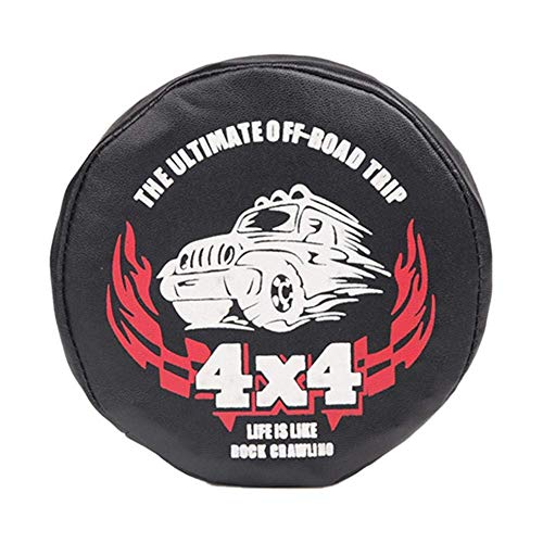 MySixKeen 1/10 RC Crawler Auto Radabdeckung Hinterer Ersatzreifen Radabdeckung, Leder Ersatzreifenabdeckung Gemütlich von MySixKeen