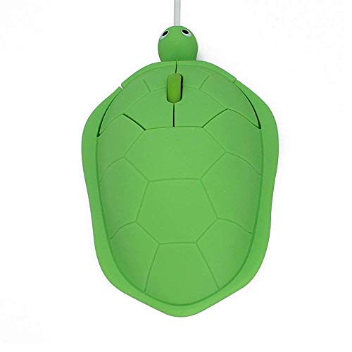 USB Wired Mouse Kreative 3D süße optische Mäuse in Tierschildkrötenform Corded Kids Mini Mouse 1200DPI für PC Laptop Computer (grün) von MySixKeen