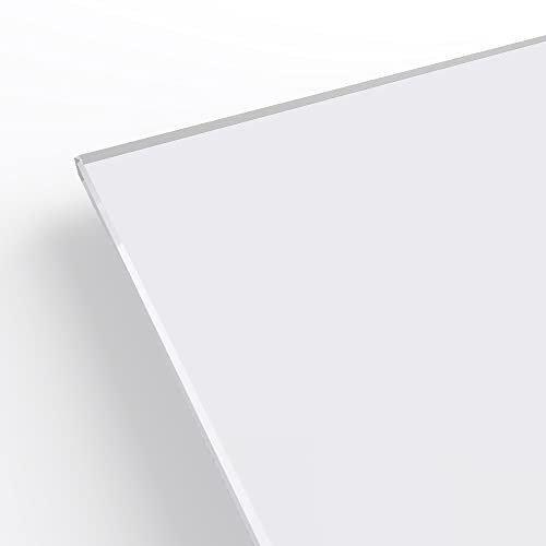 MySpiegel.de Lacobel - einseitig lackiertes Glas - Weiß Pur in 4mm Stärke (40 x 50 cm) von MySpiegel.de