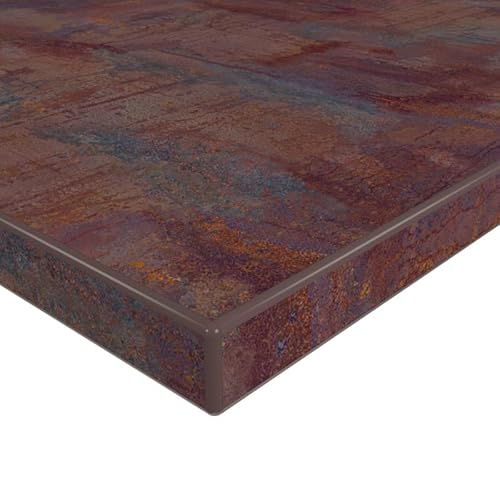 MySpiegel.de Tischplatte Holz Zuschnitt nach Maß Beschichtete Holzdekorplatte Rusty Iron in 19mm Stärke (100 x 100 cm, Rusty Iron) von MySpiegel.de