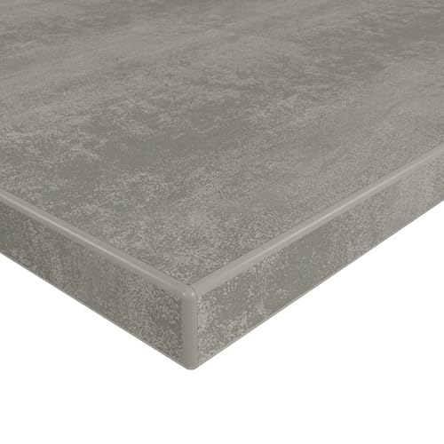 MySpiegel.de Tischplatte Holz Zuschnitt nach Maß Beschichtete Holzdekorplatte Beton hell in 19mm Stärke (120 x 120 cm, Beton Hell) von MySpiegel.de