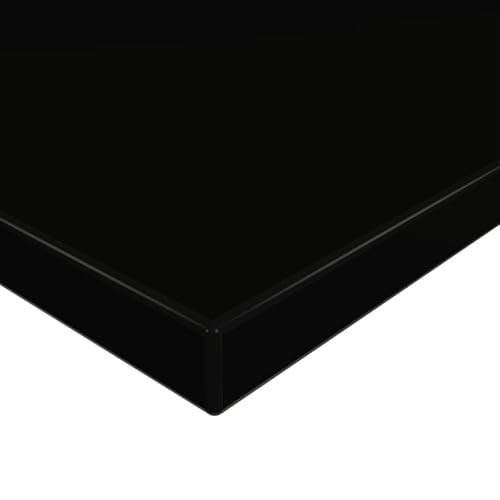 MySpiegel.de Tischplatte Holz Zuschnitt nach Maß Beschichtete Holzdekorplatte Schwarz in 19mm Stärke (120 x 60 cm, Schwarz) von MySpiegel.de
