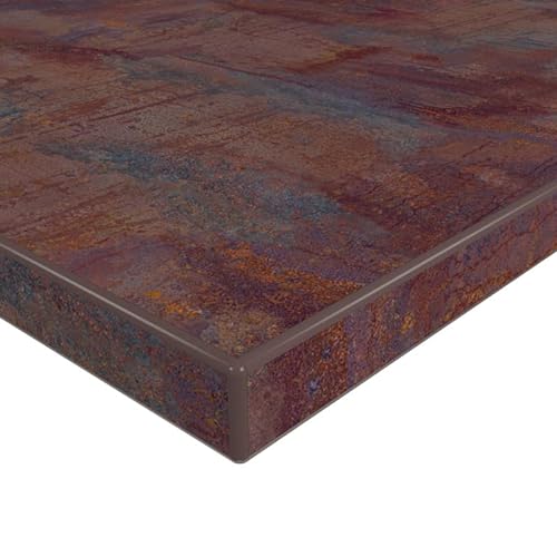 MySpiegel.de Tischplatte Holz Zuschnitt nach Maß Beschichtete Holzdekorplatte Rusty Iron in 19mm Stärke (120 x 70 cm, Rusty Iron) von MySpiegel.de
