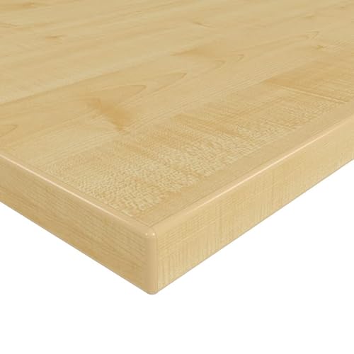 MySpiegel.de Tischplatte Holz Zuschnitt nach Maß Beschichtete Holzdekorplatte Ahorn Natur in 19mm Stärke (90 x 90 cm, Ahorn Natur) von MySpiegel.de