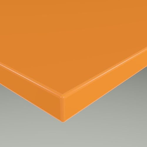 MySpiegel.de Tischplatte Holz Zuschnitt nach Maß Beschichtete Holzdekorplatte Jaffa Orange in 19mm Stärke (100 x 70 cm, Jaffa Orange) von MySpiegel.de