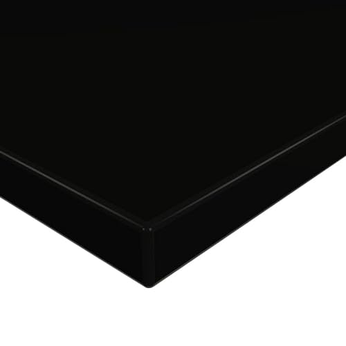 MySpiegel.de Tischplatte Holz Zuschnitt nach Maß Beschichtete Holzdekorplatte Schwarz in 19mm Stärke (110 x 110 cm, Schwarz) von MySpiegel.de