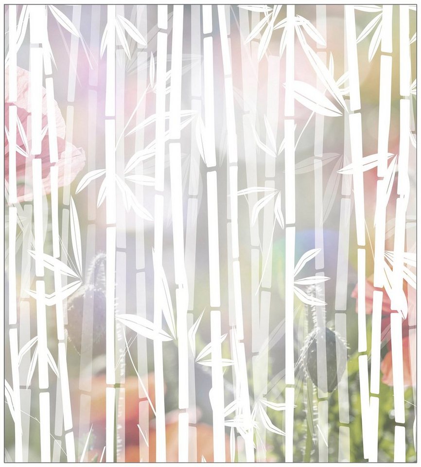 Fensterfolie Look Bamboo white, MySpotti, halbtransparent, glatt, 90 x 100 cm, statisch haftend von MySpotti