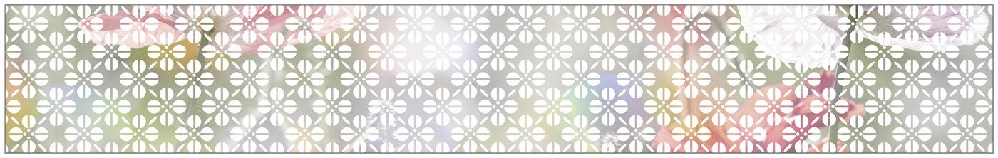Fensterfolie Look Grafik Blumenmuster white, MySpotti, halbtransparent, glatt, 200 x 30 cm, statisch haftend von MySpotti