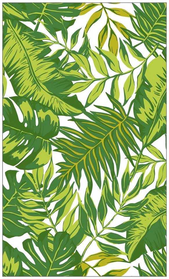 Fensterfolie Look Palm Leaves green, MySpotti, halbtransparent, glatt, 60 x 100 cm, statisch haftend von MySpotti