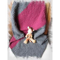 Babydecke Handgestrickt Kuscheldecke/Kinderwagendecke - Taufe Geburt Geburtstag Baby 100% Wolle von MyStrickfein