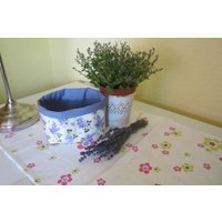 Utensilo Korb Körbchen Aufbewahrung Wollkorb Wellness Handarbeitskorb Geschenk Verspielt Baby Kinderpflege Behälter Genäht Flieder von MyStrickfein