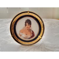 Limoges Portrait Teller Gold Porzellan Kleiner Sammelteller Wandteller Wohndekor von MyStyleFashionCo