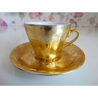 Mokka Gedeck Kaffee Tasse Untertasse Sammeltasse Kuchenteller Vintage Porzellan von MyStyleFashionCo