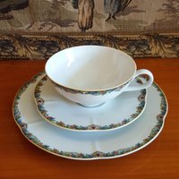 Tirschenreuth Hutschenreuther Teegedeck Tasse Untertasse Dessertteller von MyStyleFashionCo