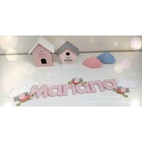 Filz Vogel Name Banner, Benutzerdefinierte Kinderzimmer Dekor Filz Vogel Name Banner, Benutzerdefinierte Kinderzimmer Dekor von MySweetfelt