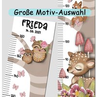 Personalisierte Kindermesslatte Kinderzimmer Messlatte Kinder Geburtstag Geschenk Zur Geburt Taufe Taufgeschenk Messleiste Reh Regenbogen von MySweetheartDesign