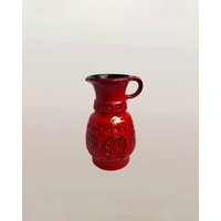 Übelacker Keramik Vase Mit Griff 1732.18 Wunderschöne Und Seltene Mid-Century Modern Rot Glasur 1970Er Jahre West Germany von MySwissFind