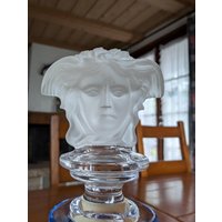 Vintage Versace Rosenthal Kristall Flaschenstopfen Medusa Kopf Bar Dekor von MySwissFinds