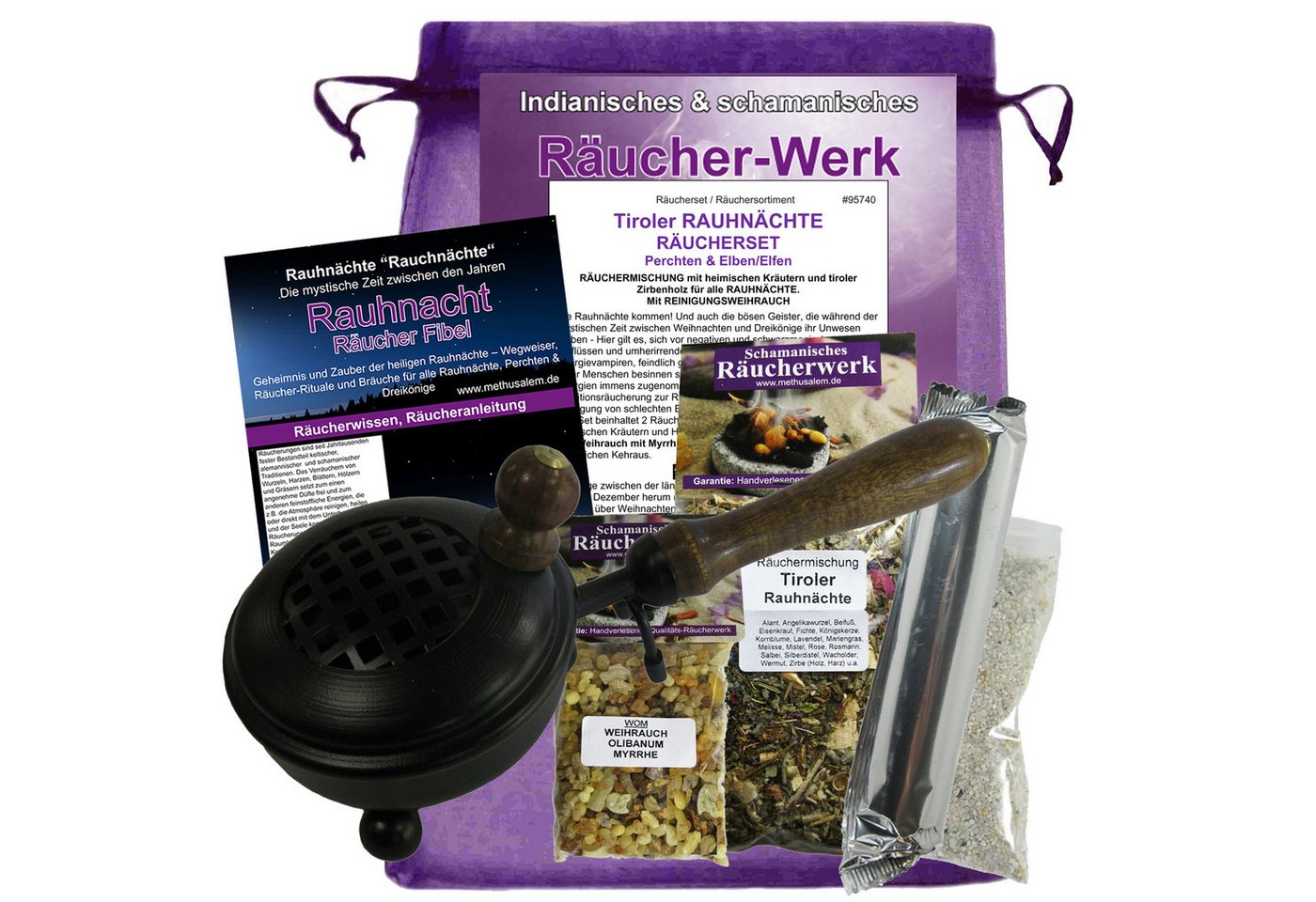 MyTobaQ Räucherschale Räucherpfanne RAUHNÄCHTE räuchern Tiroler RAUHNACHT, (1 St), mit Zubehör von MyTobaQ