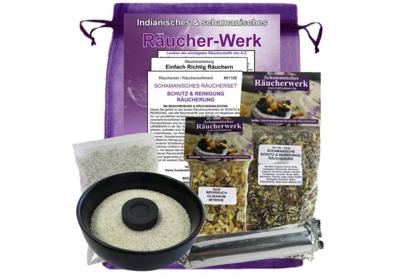 MyTobaQ Räucherschale Schamanische Schutz & Reinigungs Räucherung 7-TLG RÄUCHERSET, (1 St) von MyTobaQ