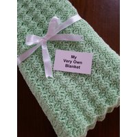Hellgrüne Hand Gehäkelte Baby Decke Hellgrüne Hand Gehäkelte Baby Decke von MyVeryOwnBlanket