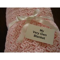 Rosa Handgehäkelte Babydecke von MyVeryOwnBlanket