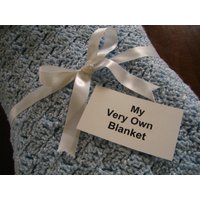 Weiche Blaue Handgehäkelte Babydecke von MyVeryOwnBlanket