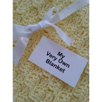 Weiche Gelbe Hand Gehäkelte Babydecke von MyVeryOwnBlanket