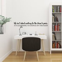 Das Leben Ist Nicht Etwa Warten Inspirierende Motivation Wand Aufkleber Zitat Kunst Für Haus Wohnzimmer Büro Gym Dekor Dekorationen 42 X 6 Zoll von MyVinylStoryDecor