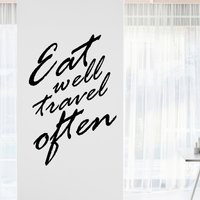 Essen Sie Gut Reisen Oft Inspirierende Motivation Wand Aufkleber Zitat Kunst Inspiriert Fokus Positive Hause Zimmer Dekor Ermutigung 26 X 17 Zoll von MyVinylStoryDecor
