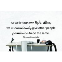 Nelson Mandela Als Lassen Wir Inspirierende Motivation Wand Aufkleber Zitat Kunst Inspiriert Fokus Positive Hause Zimmer Dekor Ermutigung 42 X 16 von MyVinylStoryDecor