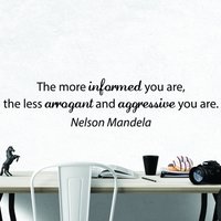 Nelson Mandela Gut Informierte Inspirierende Motivation Wand Aufkleber Zitat Kunst Inspiriert Fokus Positive Haus Zimmer Dekor Ermutigung 42 X 10 In von MyVinylStoryDecor