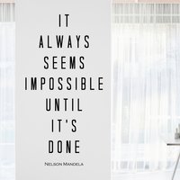 Nelson Mandela Unmöglich Inspirierende Motivation Wandtattoo Zitat Kunst Inspiriert Fokus Positive Haus Zimmer Dekor Ermutigung 33 X 17 In von MyVinylStoryDecor