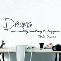 Nick Jonas Träumt, Inspirierende Motivation Wand Aufkleber Zitat Kunst Inspiriert Fokus Positive Haus Zimmer Dekor Ermutigung 42 X 15 In von MyVinylStoryDecor