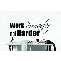 Smarter Nicht Härter Inspirierende Motivation Wand Aufkleber Zitat Kunst Inspiriert Fokus Positive Hause Zimmer Dekor Ermutigung 39 X 16 Arbeiten In von MyVinylStoryDecor