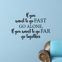 Wenn Sie Schnell Team Inspirierende Motivation Wand Aufkleber Zitat Kunstwerk Für Zuhause Wohnzimmer Büro Dekor Dekorationen Gehen Wollen 17 X 25 von MyVinylStoryDecor